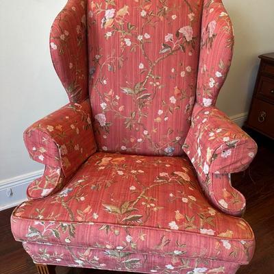 Upholstered Wingback Armchair