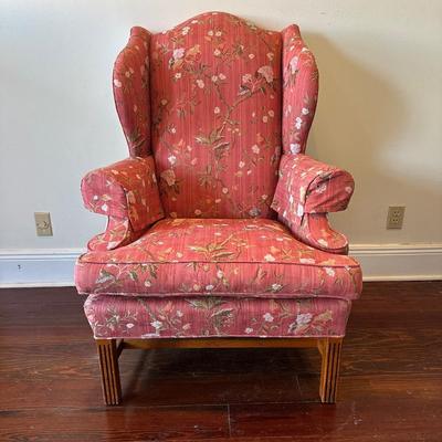 Upholstered Wingback Armchair