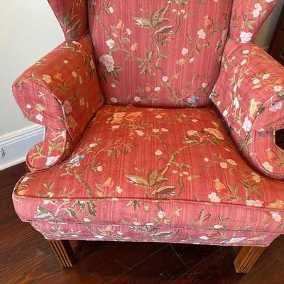 Upholstered Wingback Armchair