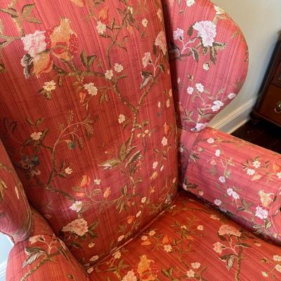 Upholstered Wingback Armchair