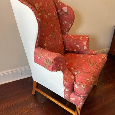 Upholstered Wingback Armchair