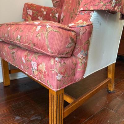 Upholstered Wingback Armchair