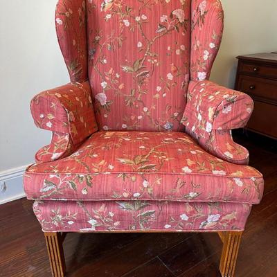 Upholstered Wingback Armchair