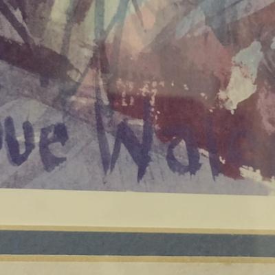 Art Framed Under Glass- Signed by Artist- Approx 32 1/2" x 42 3/4"