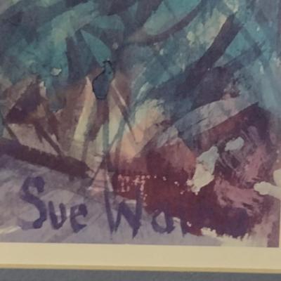 Art Framed Under Glass- Signed by Artist- Approx 32 1/2" x 42 3/4"