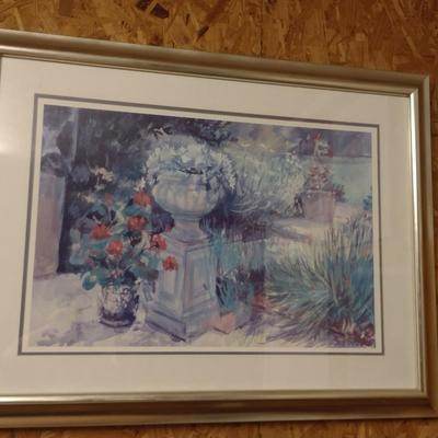 Art Framed Under Glass- Signed by Artist- Approx 32 1/2" x 42 3/4"