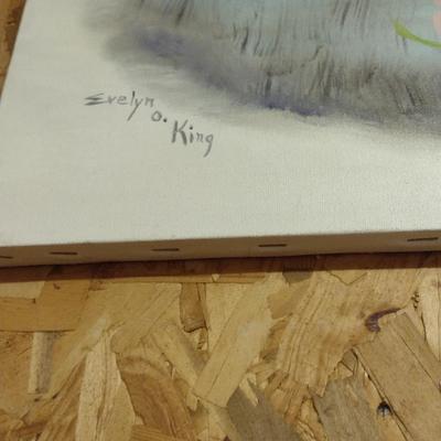 Original Painting on Canvas by N.C. Artist Evelyn O. King- Approx 24" x 20"