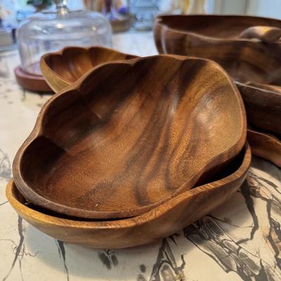 Wood Salad Bowl Set and Cheese Server