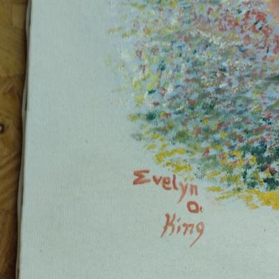 Original Painting on Canvas by N.C. Artist Evelyn O. King- Approx 24" x 20"