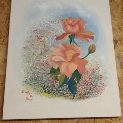 Original Painting on Canvas by N.C. Artist Evelyn O. King- Approx 24" x 20"