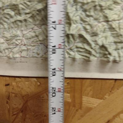 Vintage Knoxville Relief Map- Approx 19 1/4" x 31 3/8