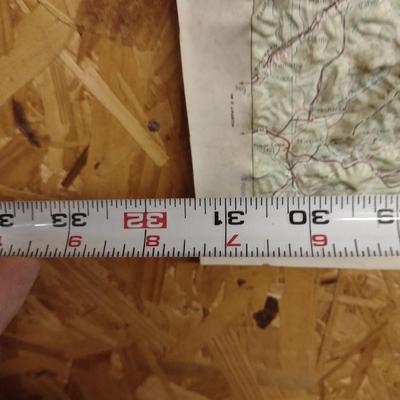 Vintage Knoxville Relief Map- Approx 19 1/4" x 31 3/8