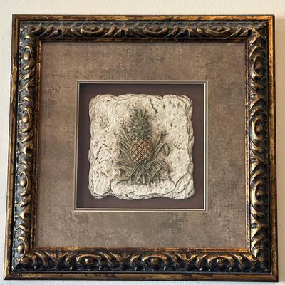 Decorative Framed Pineapple Plaque