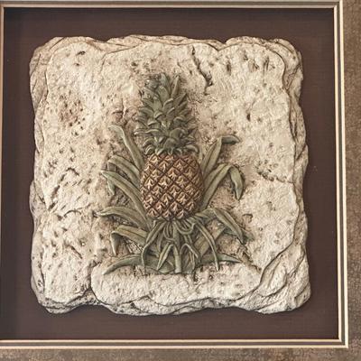 Decorative Framed Pineapple Plaque