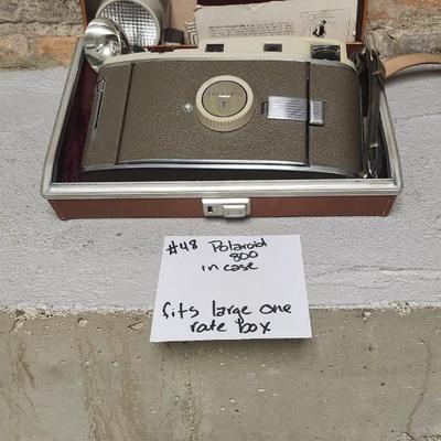 Sale Photo Thumbnail #477: Polaroid 800 in case with books and flash attachments. Fits large flat rate box