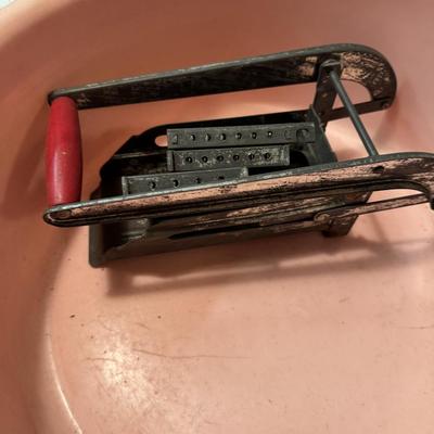 Vintage Wash Pans, Fry Cutter and Manuals