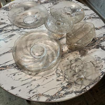 Heisey Glass and More Glass Servers