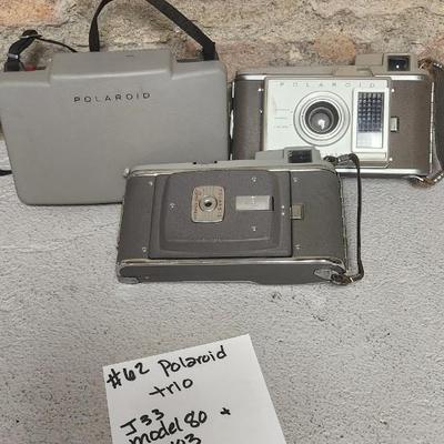 Sale Photo Thumbnail #601: Polaroid cameras. Three -J33 Model 80 and 103. Fits large flat rate box...medium is too snug to feel comfortable shipping them.