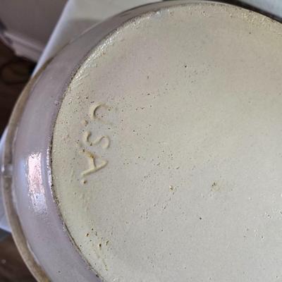 Sale Photo Thumbnail #17: Really nice vintage Ruckels Stoneware bowl.. It's big!  measures 12.5" wide 6.5" tall.  Nice condition.