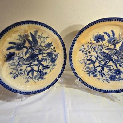 Sale Photo Thumbnail #27: Pair of Villeroy and Boch Fasan plates.  Lots of crazing, but no chips