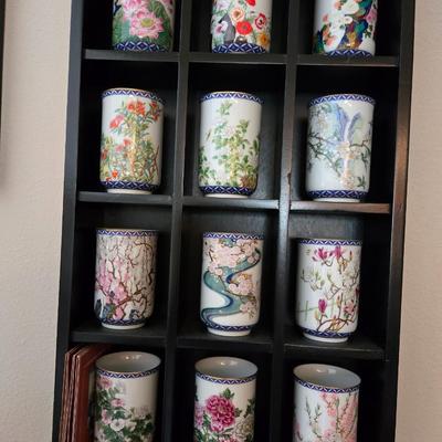 Sale Photo Thumbnail #45: Complete set of 12 monthly tea cups by Franklin Mint