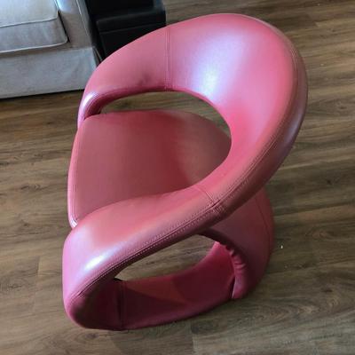 Sale Photo Thumbnail #60: Light red/Rose colored funky style chair by CHEERS.  Comfortable