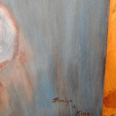 Original Art on Canvas Felled Tree by Evelyn O. King