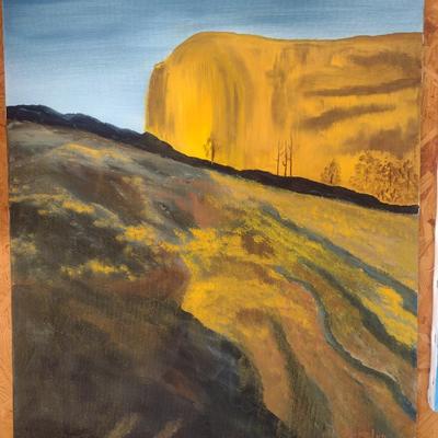 Original Art on Canvas Western Mountains by Evelyn O. King