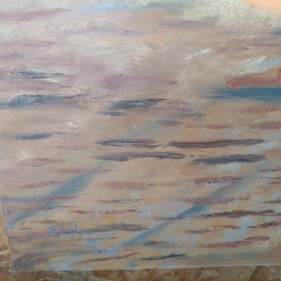 Original Art on Canvas Western Sky by Evelyn O. King