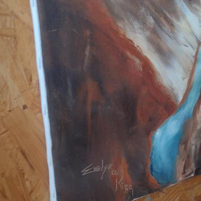 Original Art on Canvas Yosemite Falls by Evelyn O. King