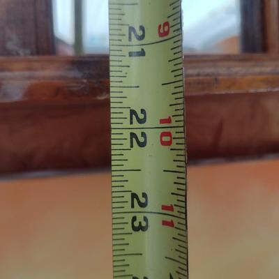 Vintage Wood Finish Multi-Shelf Wall Curio Display Cabinet