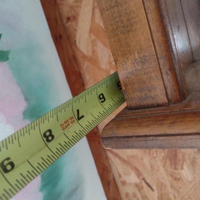 Vintage Wood Finish Multi-Shelf Wall Curio Display Cabinet