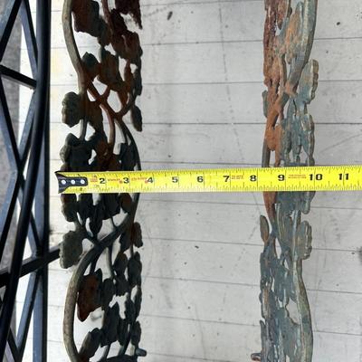 Heavy Cast Iron Rose-Motif Planter Box