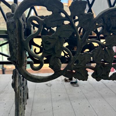 Heavy Cast Iron Rose-Motif Planter Box