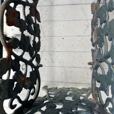 Heavy Cast Iron Rose-Motif Planter Box