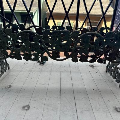 Heavy Cast Iron Rose-Motif Planter Box