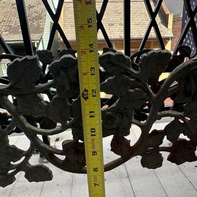 Heavy Cast Iron Rose-Motif Planter Box