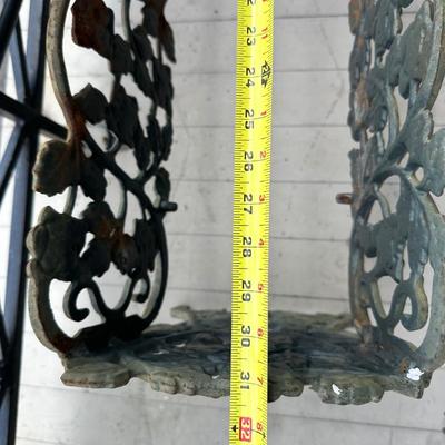 Heavy Cast Iron Rose-Motif Planter Box