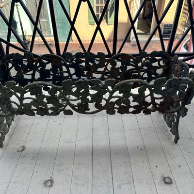 Heavy Cast Iron Rose-Motif Planter Box