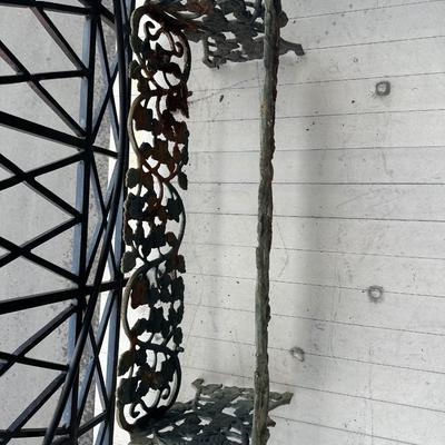 Heavy Cast Iron Rose-Motif Planter Box