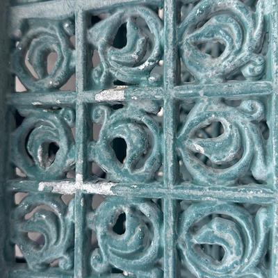 Vintage Cast Aluminum Three-Tier Patio Bar Cart