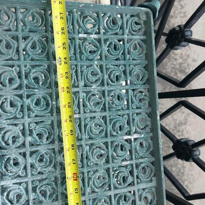 Vintage Cast Aluminum Three-Tier Patio Bar Cart