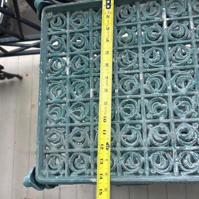 Vintage Cast Aluminum Three-Tier Patio Bar Cart