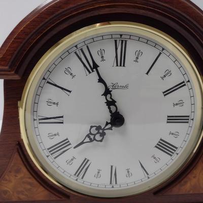 Vintage Hermle Battery Operated Wood Case Mantle Clock