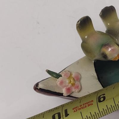 Vintage Ceramic Italian Made Gondola with Love Birds Planter