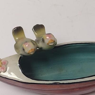 Vintage Ceramic Italian Made Gondola with Love Birds Planter