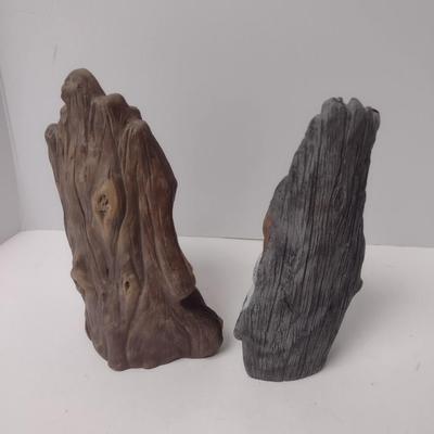 Pair of Artist Signed Ceramic Native American Figural Statuettes