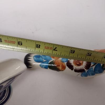 Pair of Internationally Made Hand Painted Ceramic Home Decor Items