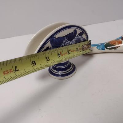 Pair of Internationally Made Hand Painted Ceramic Home Decor Items