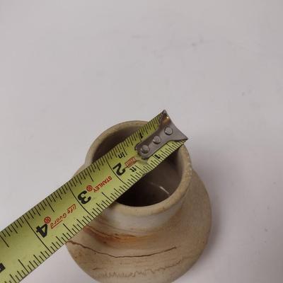 Nemadji Pottery Native American Swirl Design Short Neck Vase Moose Lake, MN